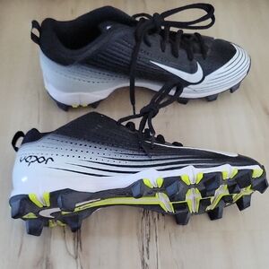 Nike Black and White Cleats with Yellow Accents